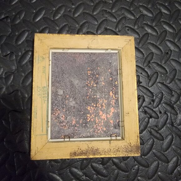 Winter Ski Scene Enamel on Copper Artwork By Jean Lucey, Framed & Signed, 7"x6" - Picture 16 of 16